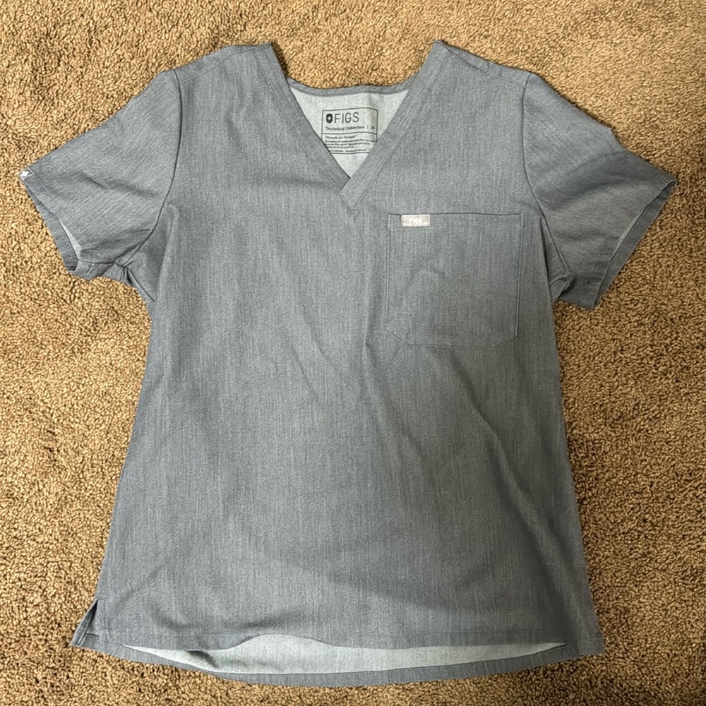 Figs medium grey top for women